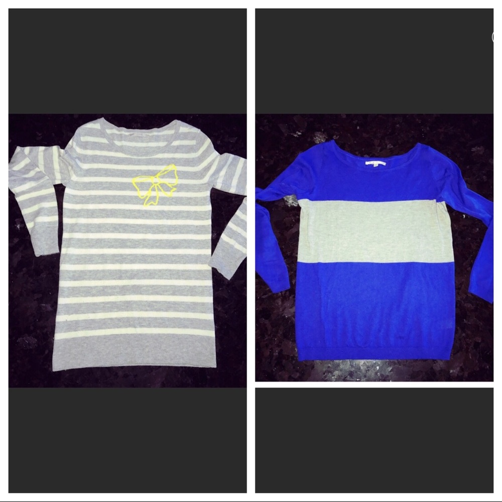 2 GAP Sweaters Knit Top Pullover Striped XS